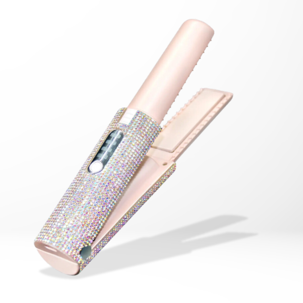 GlamGlam 2-IN-1 Electric Hair Straightener and Curler