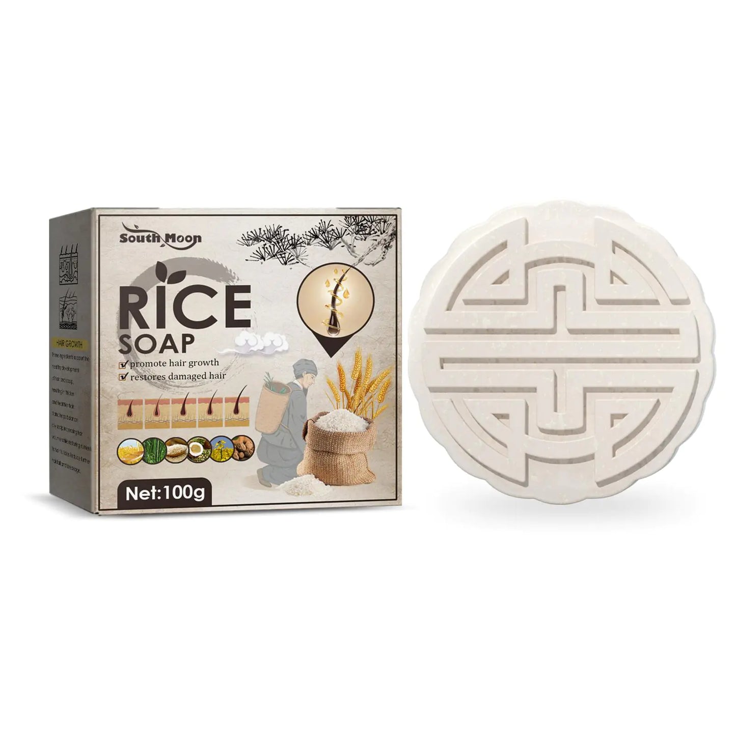 South Moon - Rice Water Shampoo Bar